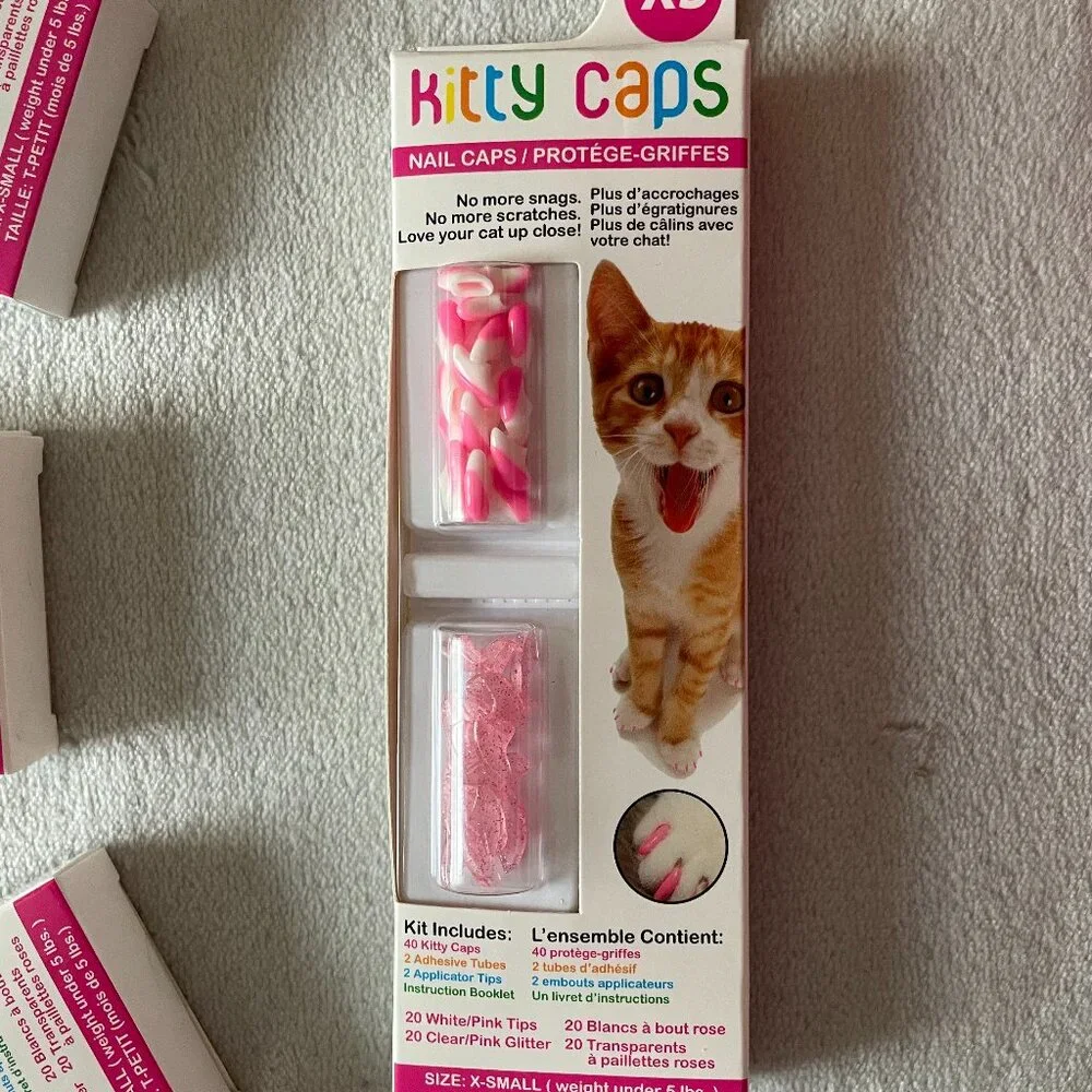 Kitty Caps, Nail Covers, XS size, 6 Packs